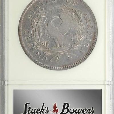 1795 $1 FLOWING HAIR SILVER DOLLAR 3 LEAVES NGC VF 20