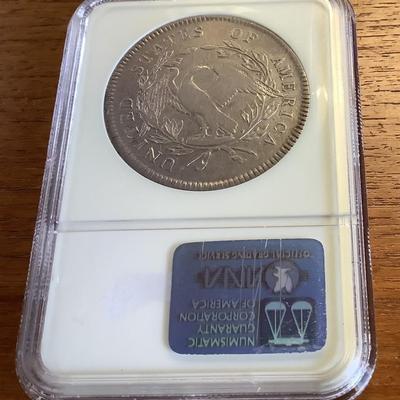 1795 $1 FLOWING HAIR SILVER DOLLAR 3 LEAVES NGC VF 20