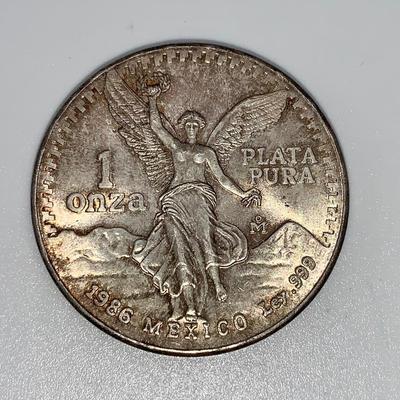 1986 Mexico Silver Dollar