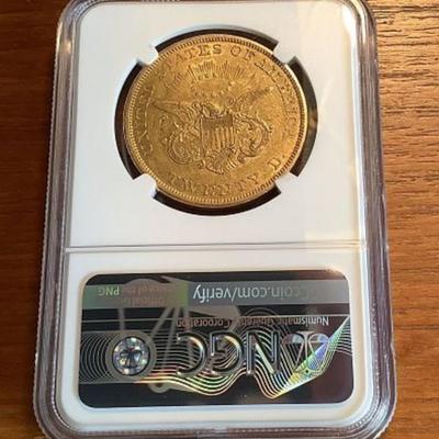1850 $20 GOLD LIBERTY HEAD DOUBLE EAGLE