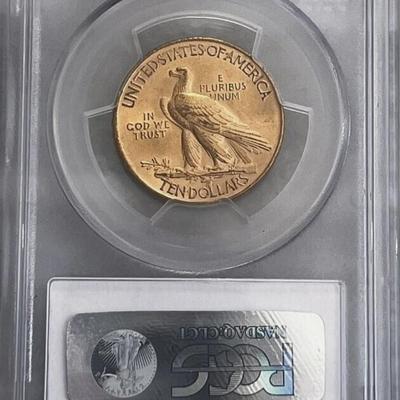 1911 P $10 GOLD INDIAN HEAD EAGLE PCGS MS 64