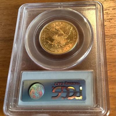 1889-S $10 GOLD LIBERTY EAGLE PCGS MS 63