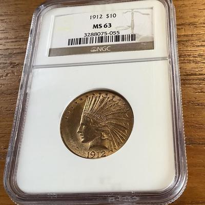 1912 $10 GOLD INDIAN HEAD EAGLE