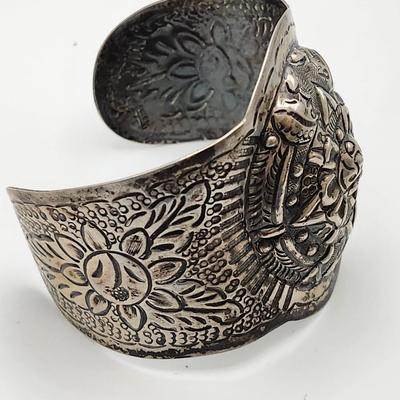 Vintage Maciel Sundial Cuff Bracelet