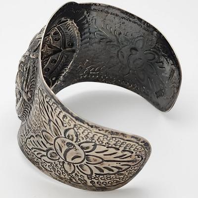 Vintage Maciel Sundial Cuff Bracelet