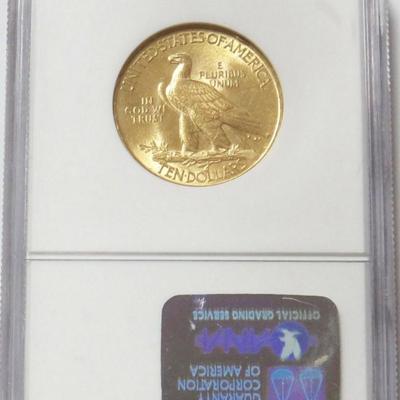 1908 P MOTTO $10 GOLD INDIAN HEAD EAGLE