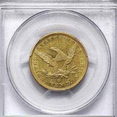 1847 O $10 LIBERTY HEAD GOLD EAGLE PCGS AU 50