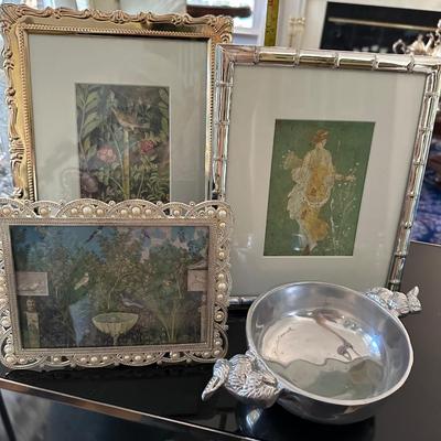 FRAMED ART, BUNNY SERVING DISH