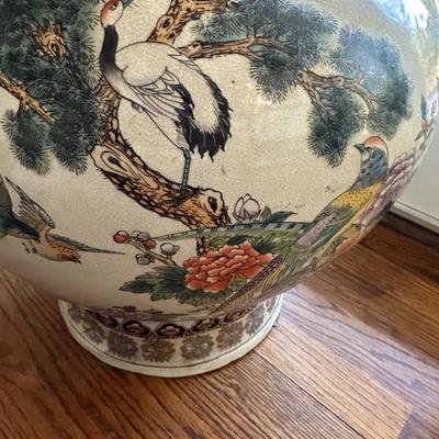 DOUBLE DRAGON HANDLE OVERSIZED ASAIN VASE