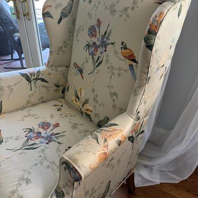 UPHOLSTERED WINGBACK CHAIR