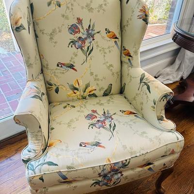 UPHOLSTERED WINGBACK CHAIR