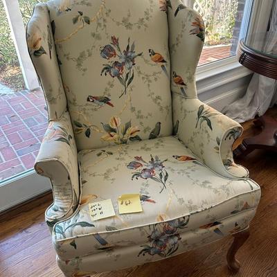 UPHOLSTERED WINGBACK CHAIR