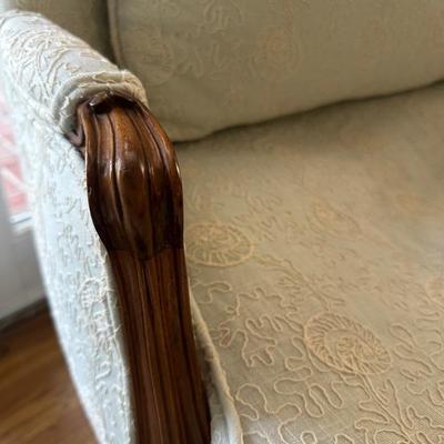 HIS AND HERS FRENCH BERGERE CHAIR PAIR