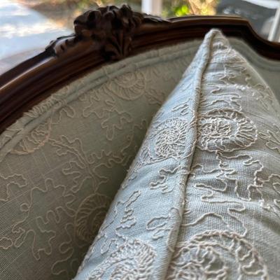 HIS AND HERS FRENCH BERGERE CHAIR PAIR