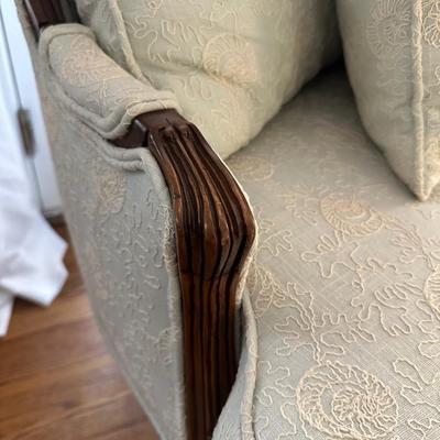 HIS AND HERS FRENCH BERGERE CHAIR PAIR