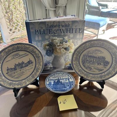 Sale Photo Thumbnail #249: 3 BLUE WHITE COLLECTOR PLATES, LIVING WITH BLUE WHITE BOOK