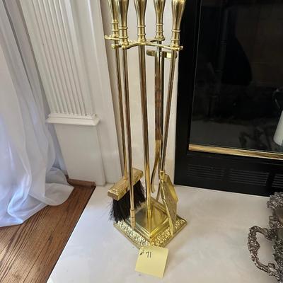 BRASS FIREPLACE TOOLS