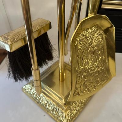 BRASS FIREPLACE TOOLS