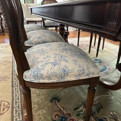 DOUBLE PEDESTAL DINING TABLE 8 CHAIRS