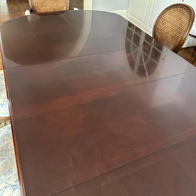 DOUBLE PEDESTAL DINING TABLE 8 CHAIRS