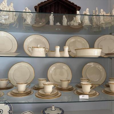 Sale Photo Thumbnail #313: LENOX ETERNAL CHINA SET AT PICTURED