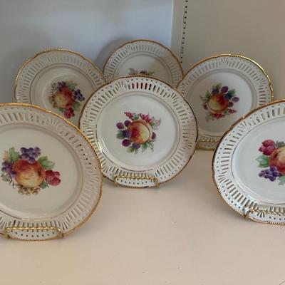FRUIT DESIGN DESSERT PLATE SET