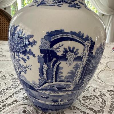 SPODE ITALIAN BLUE WHITE VASE
