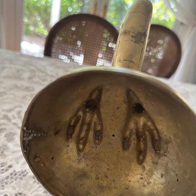 BALINESE DRAGON BRASS CANDLEABRA PAIR