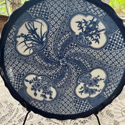 JAPANESE IMPORT CAKE PLATE PAIR