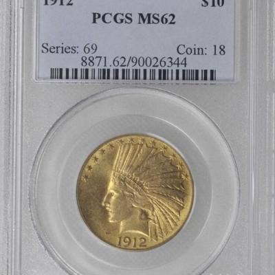 1910 P $10 GOLD INDIAN HEAD EAGLE