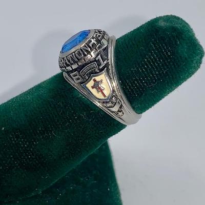 1981 Ladies ACE Administration Class Ring - Blue Starburst