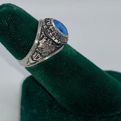 1981 Ladies ACE Administration Class Ring - Blue Starburst