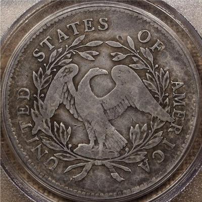 1795 $1 FLOWING HAIR SILVER DOLLAR 3 LEAVES PCGS F 15