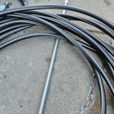 Garden hose with gutter cleaning tool and a few sprinklers