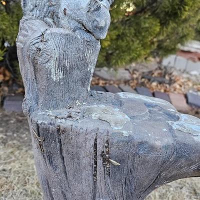 Cement decorative Bird bath pedestal with small garden statues