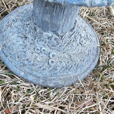 Cement decorative Bird bath pedestal with small garden statues