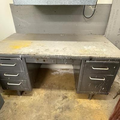 Metal Work Desk with Durock Cement Board Top for Smelting, Extra Durock Pieces