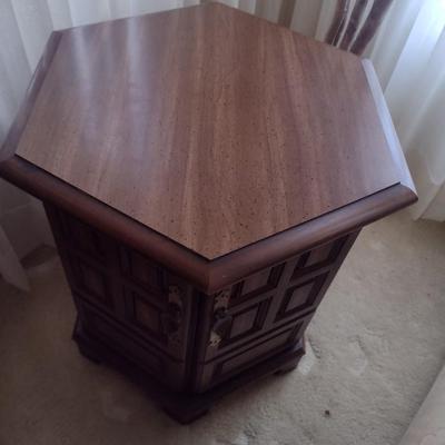 Six-Sided Single Door Accent Table