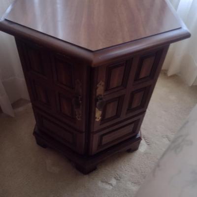 Six-Sided Single Door Accent Table