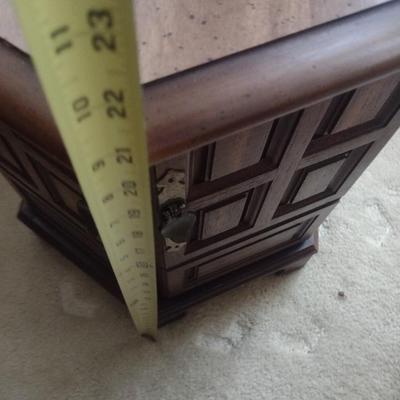 Six-Sided Single Door Accent Table
