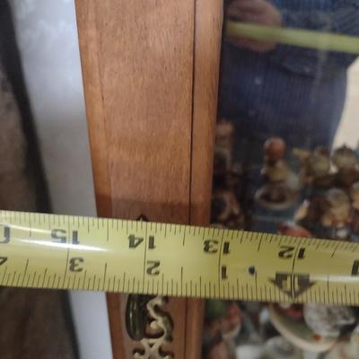 Double Door Wood Frame Glass Shelf Curio Cabinet (No Contents)