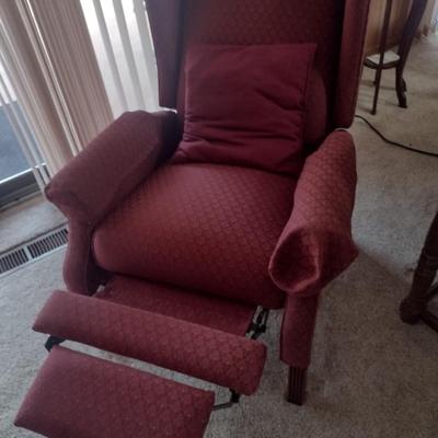 Formal Wing Back Manual Reclining Chair