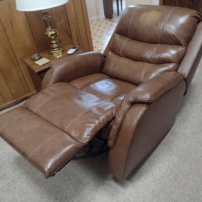 Brown Leather Electric Recliner Chair