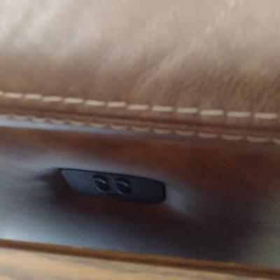 Brown Leather Electric Recliner Couch