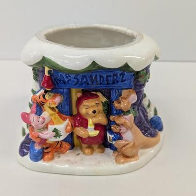Ceramic Disney Winnie The Pooh Christmas Planter