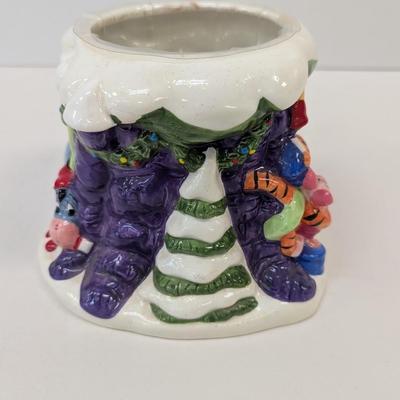 Ceramic Disney Winnie The Pooh Christmas Planter