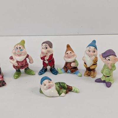 Disney Japan Ceramic Seven Dwarfs Figurines