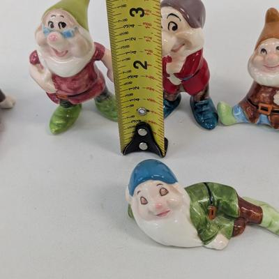Disney Japan Ceramic Seven Dwarfs Figurines
