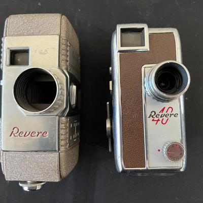 2 Vintage Revere 8 Movie Cameras