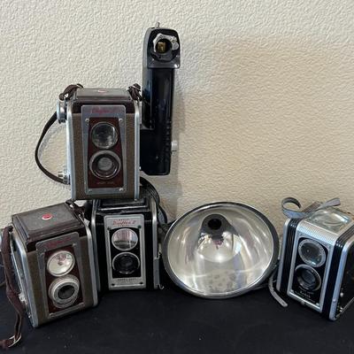 4 Vintage Kodak Duraflex Cameras
